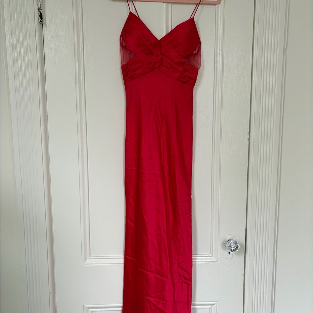 Niteline Red Satin Evening Dress